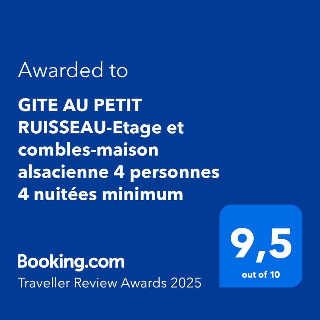 Gite Au Petit Ruisseau-Etage Et Combles-Maison Alsacienne 4 Personnes 4 Nuitees Minimum Langensoultzbach 외부 사진